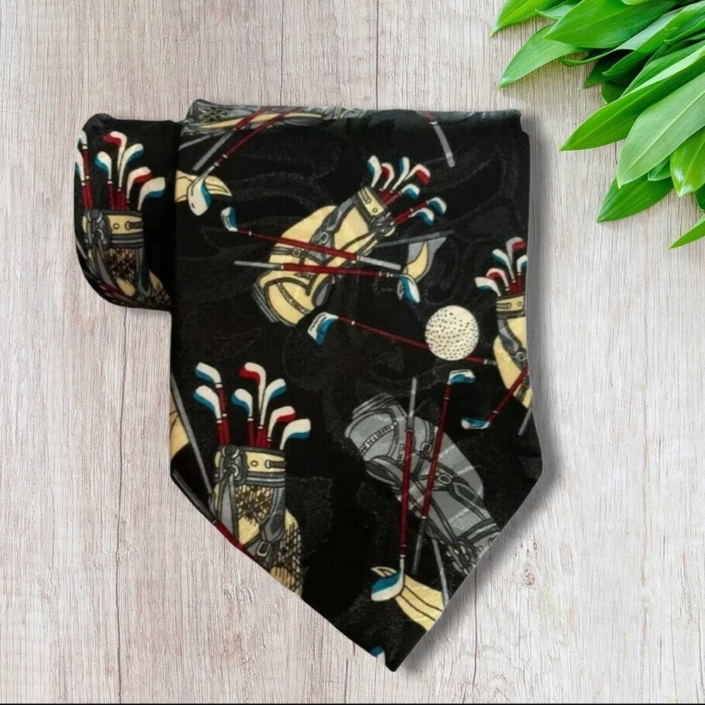Dino Romaro Handmade 100% Silk Golf Club Tie